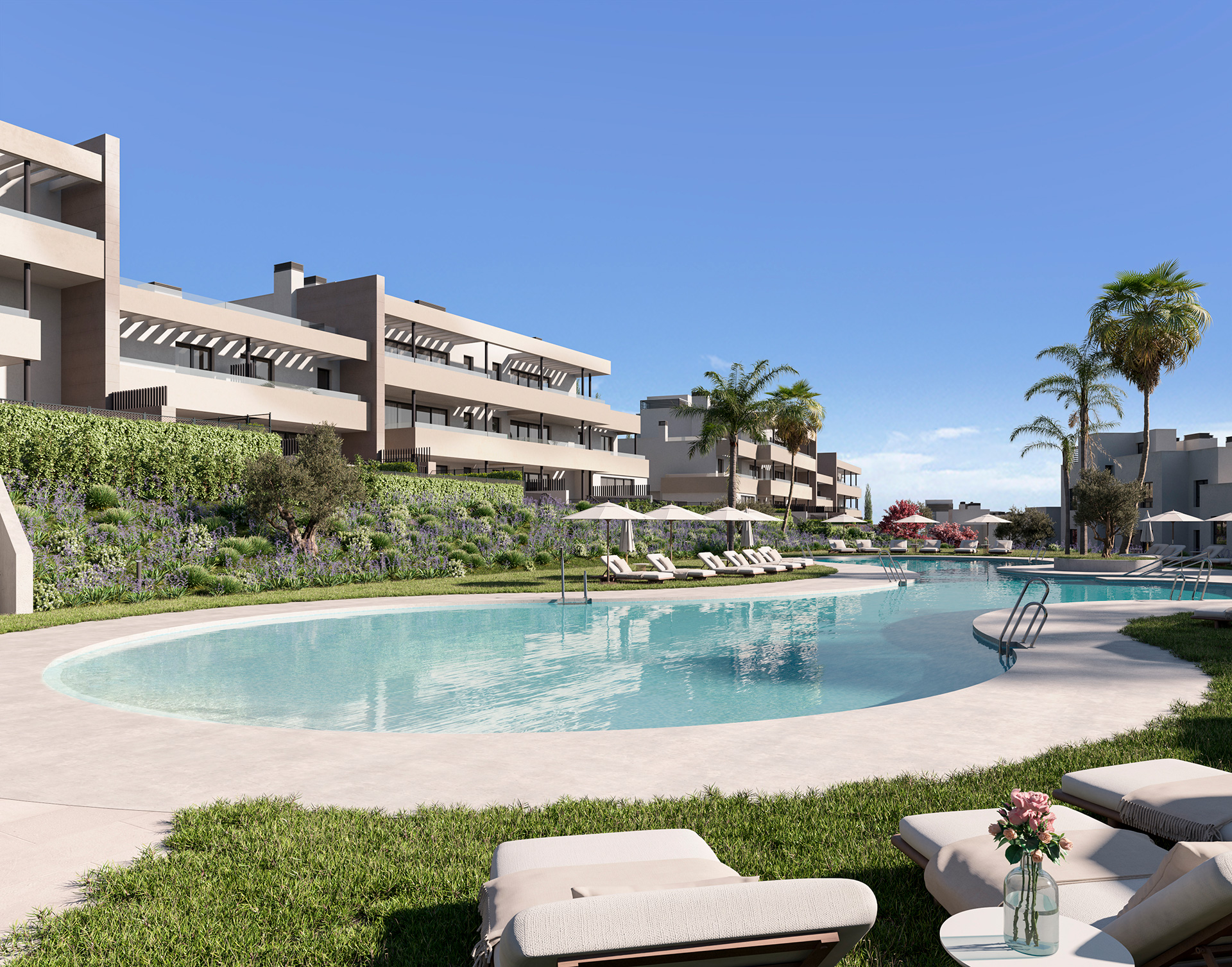 Luxury apartments in Casares with private pool