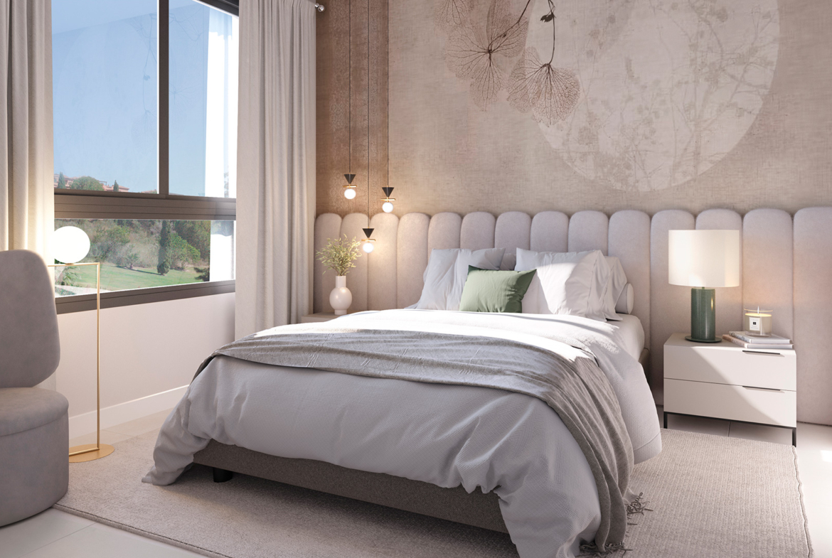 Bedroom in a luxury property near Marbella in Casares