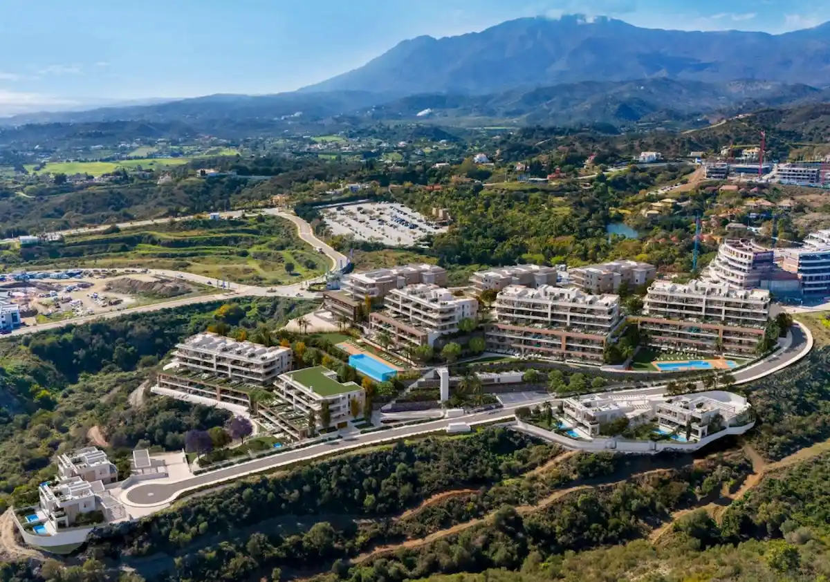 An aerial view of Marbella